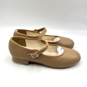 Capezio Womens Size 7.5 3800 Mary Jane Caramel Tan Buckled Dance Tap‎ Shoes